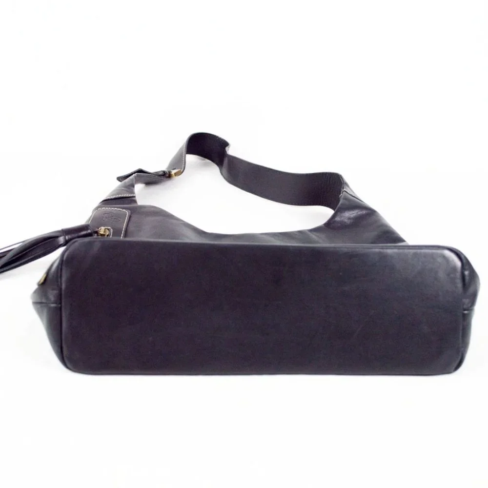 ROBERT  PIETRI Spain Side Zipper Leather Shoulder Hobo Bag